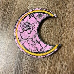 Handmade crescent moon wall hanging